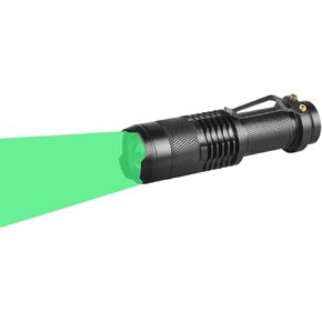 Single Mode Green LED Flashlight, Hunting Light Mini Green Light Flashlight, 1 Mode Green Flashlight, Green Flashlight Torch for Hunting Night Observation