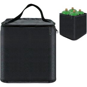 Mini ​Fuel ​Cylinder Storage Bag,for 4-Pack Refillable 1LB Empty Propane Cylinder Tank Cover,Gas Tank Protective bag,600D Oxford Fabric,Mini Tank Accessories,for Outdoor Camping,Cooking,Travel, Picnic