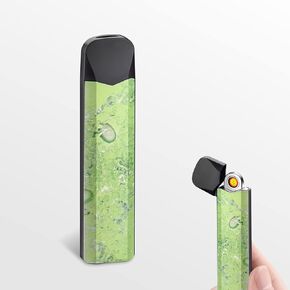 mini lighter, ultra-thin windproof electric lighter double-sided tungsten lighter upgraded touch switch lighter rechargeable USB lighter with LED battery indicator (rainbow)