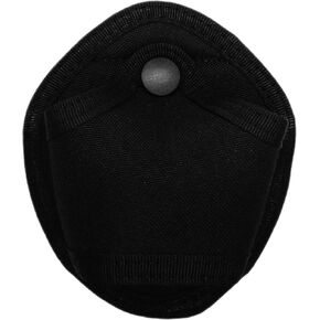Handcuff Holster with Key Compartment Case Padding with Double Stich Nylon Construction Belt Loop and Strap and Molle Compatible Pouch Snaps Closed for Handcuffs 52847 Black