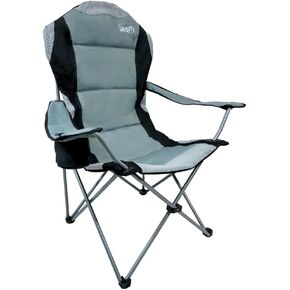 Big boy Camping Folding Chair Heavy Duty Support 250 LBS Collapsible, arm Rests Lawn Chair high Ground with Cup Holder and Cushioned high Back Portable Outdoor Events Beach Sports