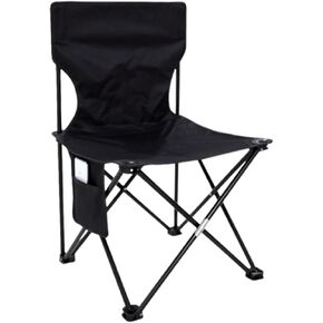 Outdoor Camping Chair, Collapsible Chair with Side Pocket and Carry Bag, Folding Chair for Camping, Beach, Picnic, Sunbathing Chairs with Storage Bag (Beige)