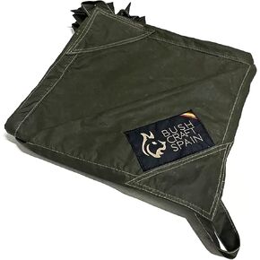 Bushcraft Spain Waterproof 10' x 10' Oilskin Tarp, Cotton Canvas Shelter for Survival, Bushcraft and Traditional Camping (Green) Made in Spain in Kuwait