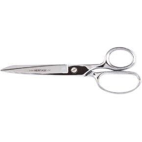 Klein Tools G108 Scissors, Made in USA, Straight Trimmer for Cutting Fine Fabrics to Heavier Material, 8-1/4-Inch