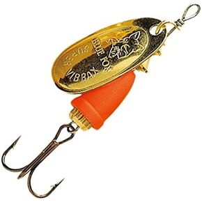 Rapala Classic Vibrax Spinner, 1/8-Ounce, Gold/Fluorescent Red