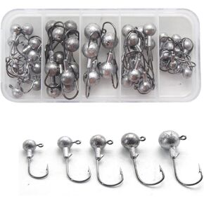 45 Pieces Fishing Hook Set, Carbon Steel Hook for Rubber Fish, Sharp Fishing Hooks,carp Fishing Hooks
