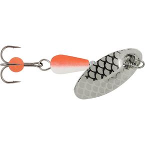 Danielson Niagara Spin Spinner | Holographic Silver Scale Brass Blade | Soft Bead on The Treble Hook | Weighted Body | Fishing Accessory | Assorted Colors