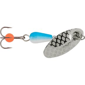 Danielson Niagara Spin Spinner | Holographic Silver Scale Brass Blade | Soft Bead on The Treble Hook | Weighted Body | Fishing Accessory | Assorted Colors