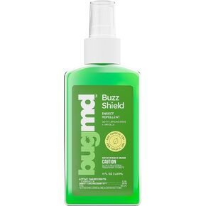 BugMD Buzz Shield - Mosquito and Insect Repellent Spray for Body and Home, Indoor & Outdoor Use, DEET-Free, Tick Repellent, Safe Bug Spray for People (1-Pack)