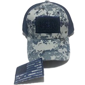 Camouflage Camo Men’s Unisex Mesh Trucker Special Tactical Operator Forces USA Flag Patch Military Cap Strap Back Dad Hat