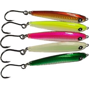 5 Pieces Epoxy Resin Fishing Jig Lure Great for Inshore and Offshore Game Fish