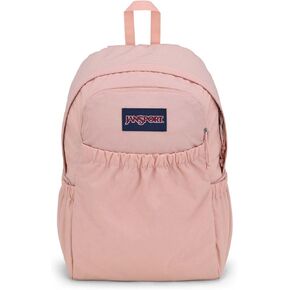 حزمة JanSport Slouch Pack - لوحة خلفية مبطنة بالكامل - تخزين مريح ومثالي - وردة ضبابية