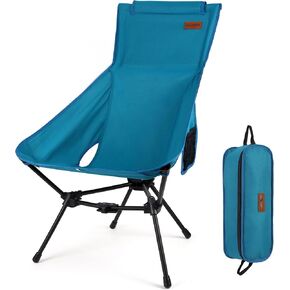 Upgraded Outdoor Camping Chair Portable Lightweight High Back Folding with Study Triangular Structure & 2-Sided Pocket for Outdoor Backpacking Hiking Travel Picnic Fishing DC