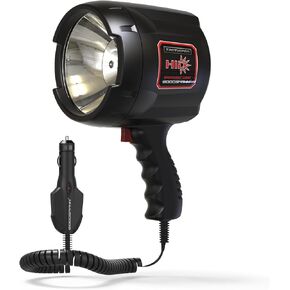 GOODSMANN 2000 Lumen Handheld Spotlight HID Spot Light with 12V DC Car Charger Trigger Activated Floodlight Camping Flashlight for Sailing Patrolling Fishing Hunting Hiking Road Trips