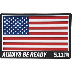 5.11 Tactical USA Patch, Apparel Compatible, Laser-Cut Size, Easy On/Off Attachment, Style 81024