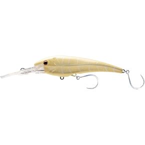 Nomad Design DTX Minnow 110 with Patented Autotune System - Distressed Baitfish Swimming, Hydrospeed Belly Eyelet for Faster Trolling BKK Diablo 5X Singles 2/0 Hooks, 110 SNK 4-1/4, 13ft, Bone Glow