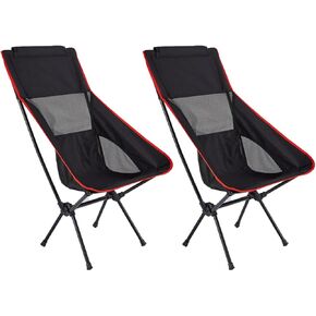 Portable Camping Chair Backpacking Chair - Ultralight Folding Chair - Compact, Lightweight Foldable Chairs for Hiking Mountaineering, Beach, 2 Pack,Bule