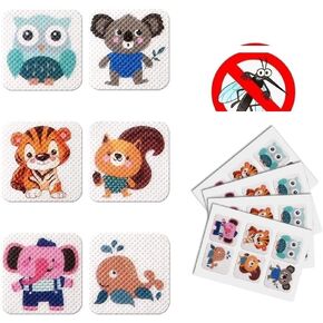 90 Pack Mosquito Repellent Patch Stickers - Animal, Resealable Stickers for Kids Adult, Up to 24 Hour of Protection