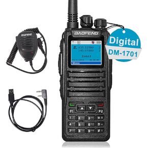 BAOFENG DM-1701 Digital Two Way Radio DMR Analog Walkie Talkie GD-77 Dual Band 5W Long Range Amateur Radio