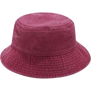 Denim Bucket Hats for Women Men Washed Cotton Beach Sun Hat Trendy Packable Summer Outdoor Cap