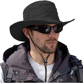 Unisex Sun Hat, Waterproof UPF 50+ UV Protection for Women Men, Packable Wide Brim Fishing Hiking Boonie Sunhat