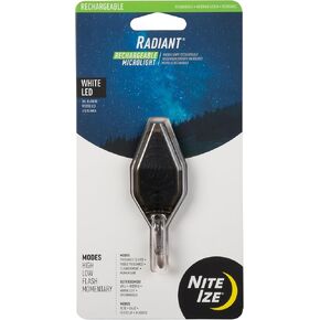 Nite Ize Radiant Rechargeable Microlight - Rechargeable Keychain Flashlight with LED Light - Microlight for Travel, Camping, Car Key Keychain & House Key Keychain - 12 Lumen Light