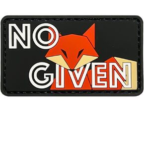 No Fox Given - Funny Tactical PVC Rubber Morale Patch | Hook & Loop Backing