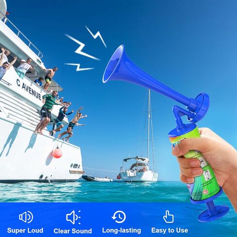 Air Horn for Hiking, Bear Horn Self Defense Loud Marine Air Horn for Boating Noise Makers 120DB Heard up to 0.5 Mile Away Portable Boat Horn Safety Alarm Scare Bears for Hiking Boating Sports Events in Saudi Arabia