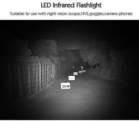 مصباح يدوي بالأشعة تحت الحمراء، مصباح LED بالأشعة تحت الحمراء 850 نانومتر، ضوء شعلة للرؤية الليلية بتركيز قابل للتعديل للصيد ثعلب ذئب البراري (مصباح يدوي بالأشعة تحت الحمراء) in Kuwait