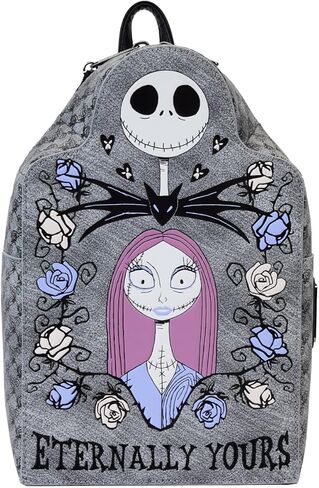 حقيبة كتف Loungefly Nightmare Before Christmas Jack and Sally Eternally Yours Tombstone بحزام مزدوج in Saudi Arabia