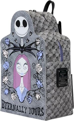 حقيبة كتف Loungefly Nightmare Before Christmas Jack and Sally Eternally Yours Tombstone بحزام مزدوج in Saudi Arabia