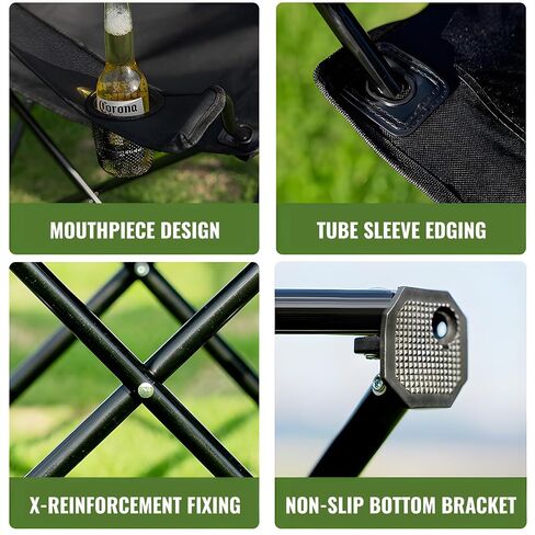 Beach Chair, Portable Outdoor Camping Chair with Storage Bag, Lightweight Foldable Chair with Holdcup, for Outside Camping, Hiking, Fishing, Beach and Sports in Saudi Arabia