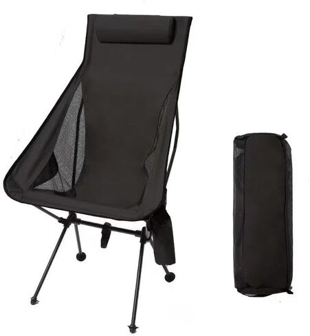 Folding Camping Chair Moon Chair for Adults,Portable Round Chair for Outdoor Hiking, Fishing, Picnic, Camp, Lawn (Black) in Saudi Arabia