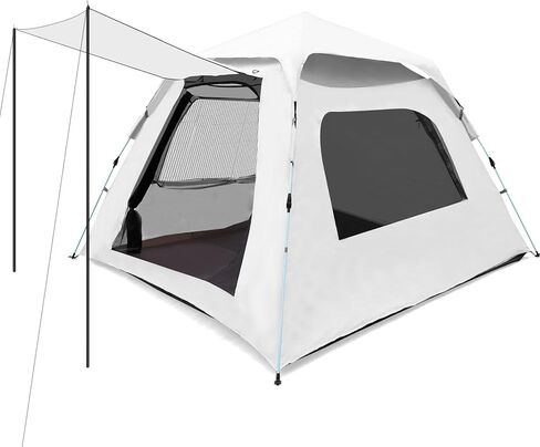 OSWIN 3-4 people with canopy tents for camping, weatherproof backpacking tent, pop-up camping tent, Instant Camping tents, Four Seasons tent(White) in Kuwait