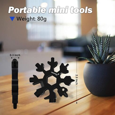 19 in 1 Snowflake Multitool Keychain Multi-Tool, 3 Pack Keychain Multi Tool Snowflake Wrench Screwdriver Bottle Opener Key Chain Tools Gadgets For Men in Saudi Arabia