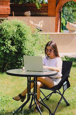 كراسي تخييم لطيفة C، كرسي قابل للطي، كرسي محمول، كرسي حقيبة الظهر، صغير الحجم وشديد التحمل في الهواء الطلق، السفر، النزهة، المهرجانات مع جيبين جانبيين وحقيبة حمل (2 عادية) in Kuwait