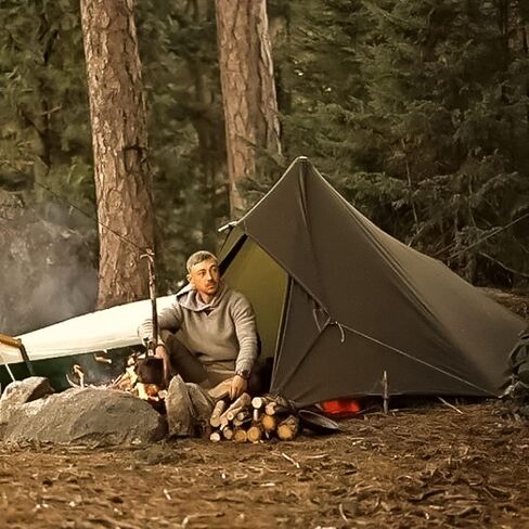 Bushcraft Spain مقاوم للماء مقاس 10 × 10 بوصة، قماش من الجلد الزيتي، مأوى من قماش القطن للبقاء على قيد الحياة، Bushcraft والتخييم التقليدي (أخضر) صنع في إسبانيا in Kuwait