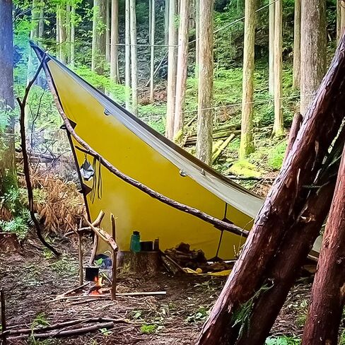 Bushcraft Spain مقاوم للماء مقاس 10 × 10 بوصة، قماش من الجلد الزيتي، مأوى من قماش القطن للبقاء على قيد الحياة، Bushcraft والتخييم التقليدي (أخضر) صنع في إسبانيا in Kuwait