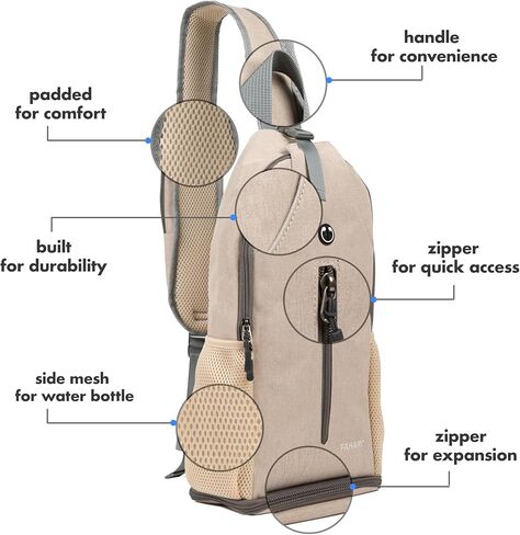 Expandable Crossbody Sling Bag, Travel Hiking Chest Bag for Men and Women in Saudi Arabia