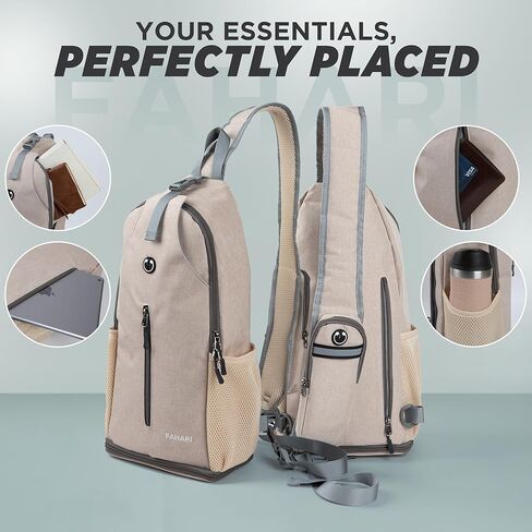 حقيبة كروس قابلة للتوسيع، حقيبة صدر للسفر والتنزه سيرًا على الأقدام للرجال والنساء in Kuwait