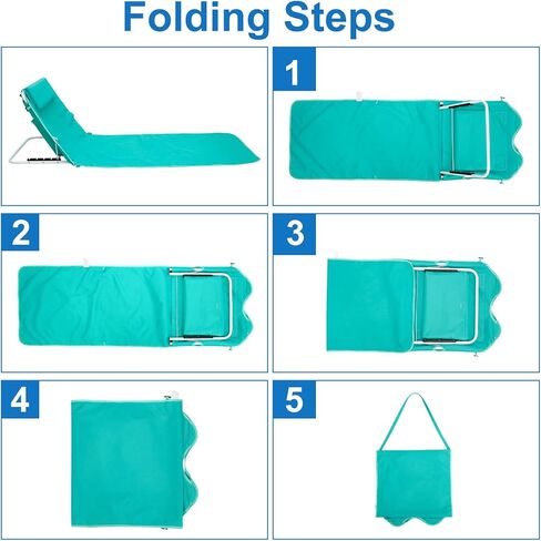 كرسي الشاطئ كراسي صالة قابلة للطي للبالغين خفيف الوزن كرسي الحديقة المحمولة كرسي الشاطئ حصيرة صالة مع حزام الكتف قابل للتعديل للتخييم في الهواء الطلق السفر فناء الشاطئ حمام السباحة نزهة in Kuwait