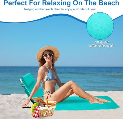 كرسي الشاطئ كراسي صالة قابلة للطي للبالغين خفيف الوزن كرسي الحديقة المحمولة كرسي الشاطئ حصيرة صالة مع حزام الكتف قابل للتعديل للتخييم في الهواء الطلق السفر فناء الشاطئ حمام السباحة نزهة in Kuwait