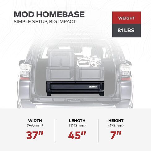 وحدة قاعدة من الألومنيوم القوي من Yakima MOD HomeBase XL لنظام الأدراج مع سطح علوي تشطيب ممتاز ومقسم درج داخلي in Saudi Arabia