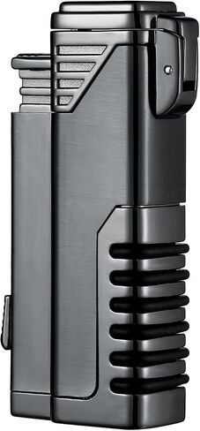 Cobber Torch Lighter, Quad 4 Jet Red Flame Refillable Butane Lighter with Punch in Saudi Arabia