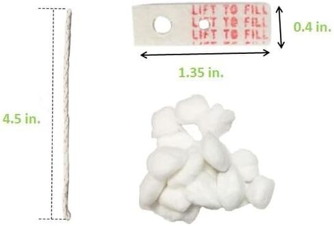 Replacement Lighter Cotton Wadding Felt Copper Wire Wick Repair Kit DIY Maintenance for Universal Petrol Fluid Lighter, White, mydhjpjt08 in Saudi Arabia