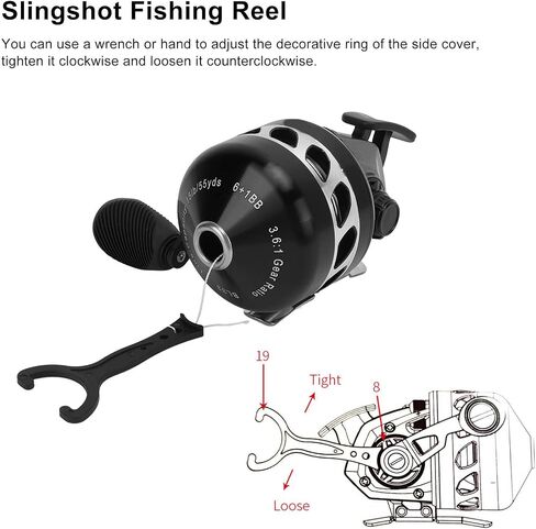 Slingshot Fishing Reel, Fishing Reel High Speed Casting Wheel Slingshot Fishing Reel, Spincast Fishing Reel Slingshot for Fishing Replacement (BL39) in Saudi Arabia
