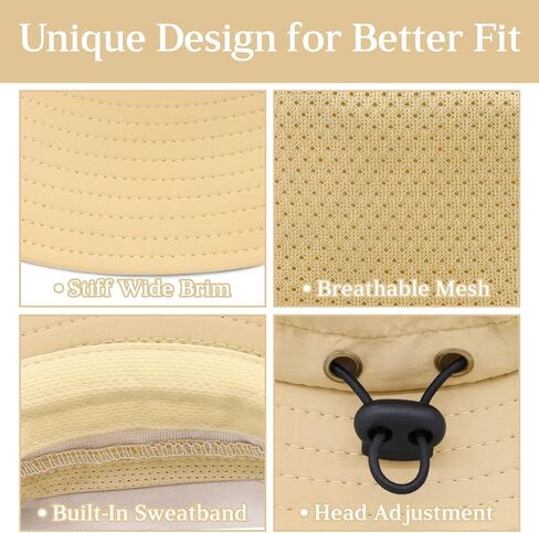 Fishing Hat for Men Sun Hat with Neck Flap & Face Cover Mens Sun Hat UV Sun Protection Wide Brim Fishing Hats Hiking Hat in Saudi Arabia