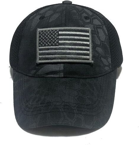 Camouflage Camo Men’s Unisex Mesh Trucker Special Tactical Operator Forces USA Flag Patch Military Cap Strap Back Dad Hat in Saudi Arabia