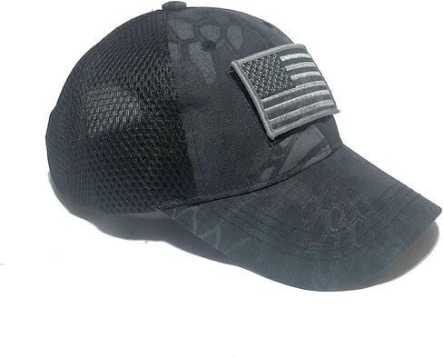 Camouflage Camo Men’s Unisex Mesh Trucker Special Tactical Operator Forces USA Flag Patch Military Cap Strap Back Dad Hat in Saudi Arabia