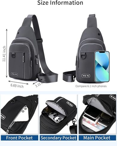 حقيبة Seoky Rop Sling للنساء والرجال بكتف واحد حقيبة كروسبودي حقيبة ظهر Fanny Pack حقائب كروس للجسم للسفر والرحلة النهارية in Kuwait